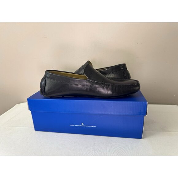 Vince Camuto Men 9.5 Black Leather VY- Esmail Driving Loafer Slip On Streetwear - Picture 9 of 15
